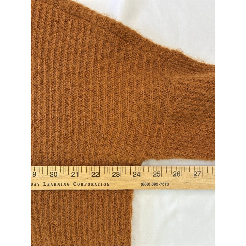 Madewell Bellaire Alpaca Blend Cardigan Sweater Small Golden Pecan Quiet Luxury - Picture 6 of 8